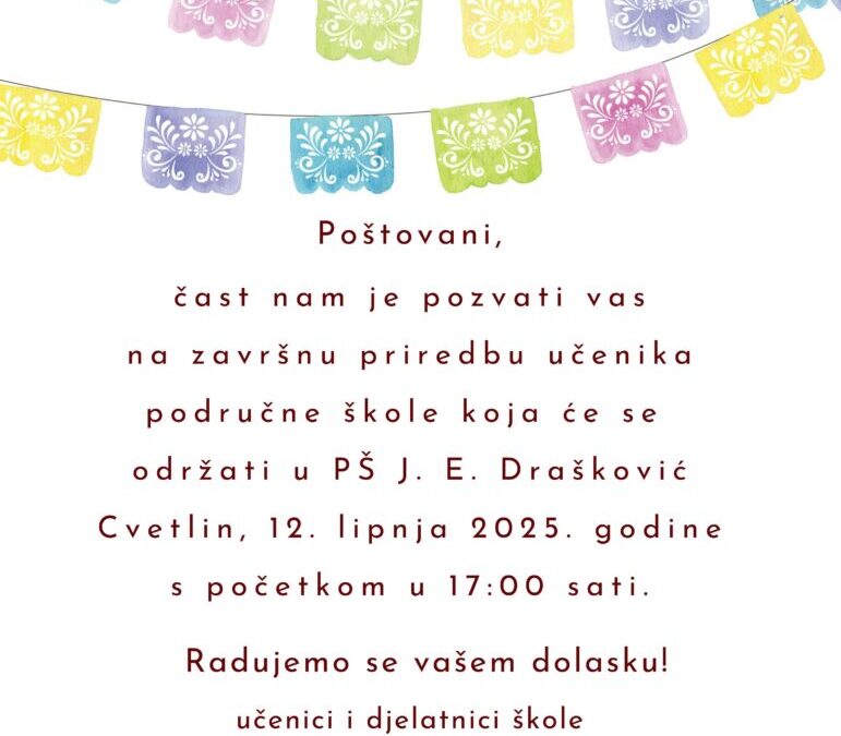 Završna priredba u Područnoj školi